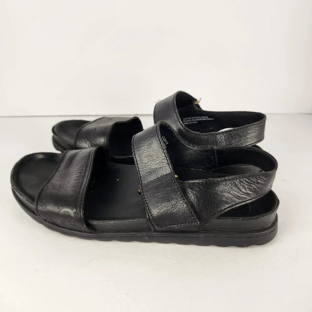 Born Women's Strappy Comfortable Minimalist Casual Sandals Black Size 7M